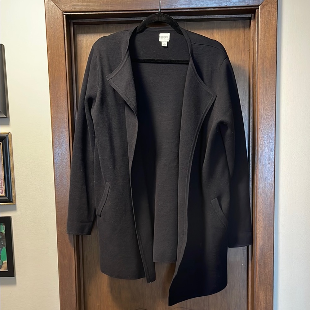 Black Open Front Cardigan